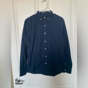 Gap Mens Standard Fit Blue Long Sleeve Button down Shirt Size Small